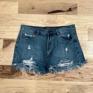Articles of Society Blue Jean Distressed Shorts